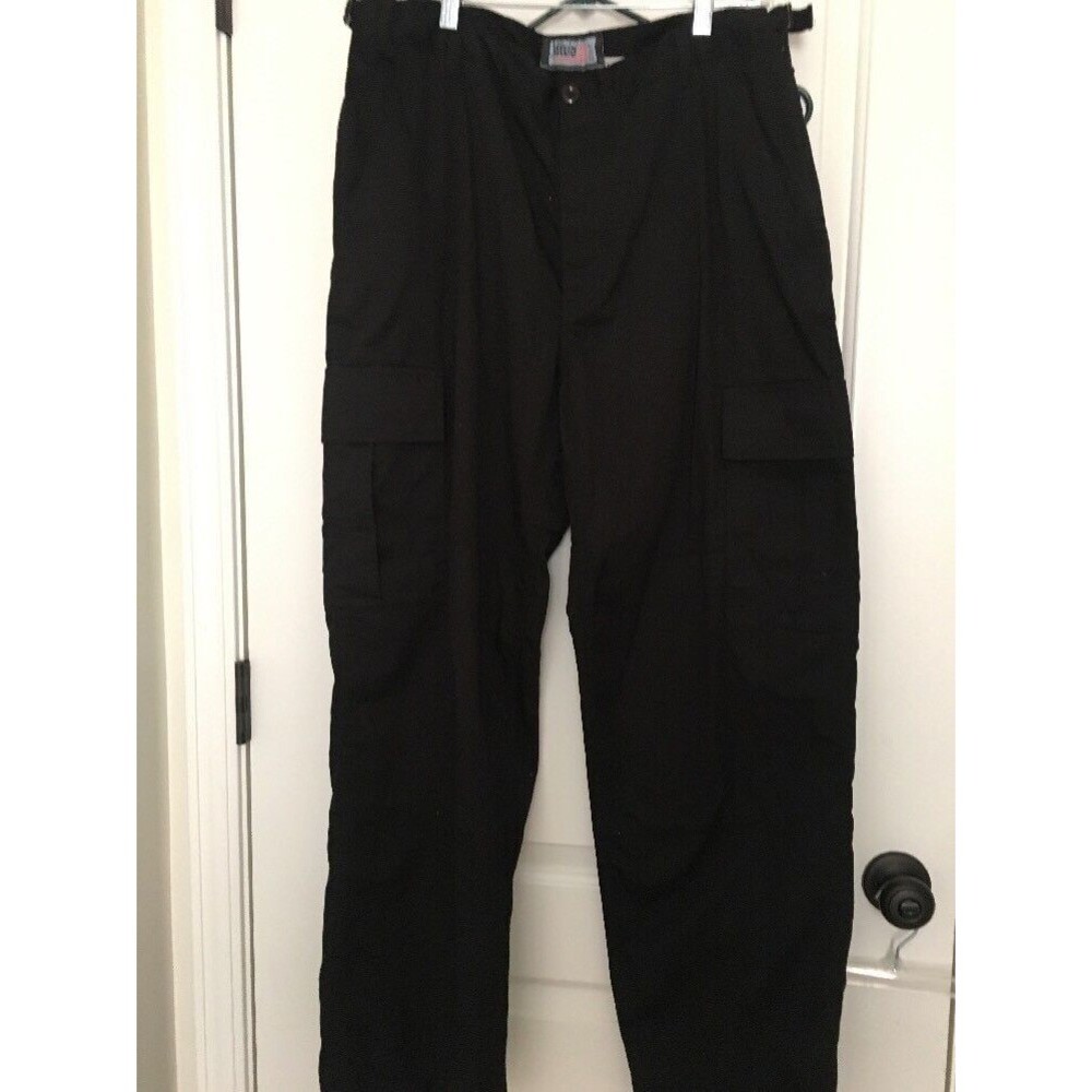 Jet Lag Men's Black Cargo Pants Pockets Work Casual Size XL